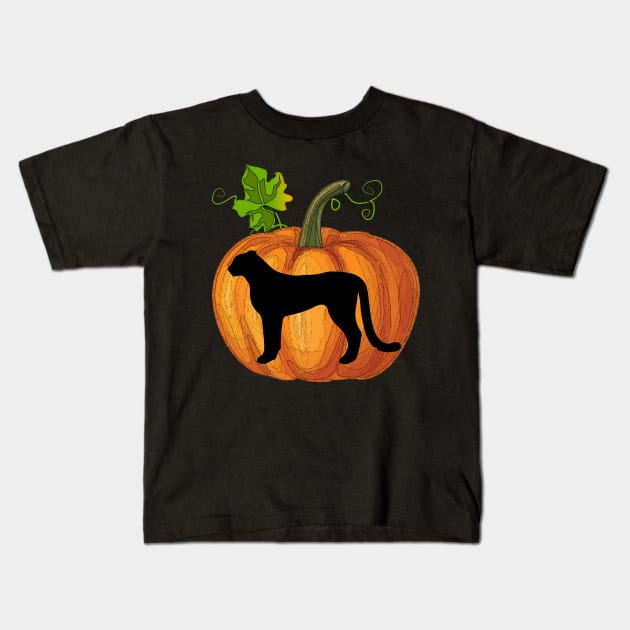 Leopard in pumpkin Kids T-Shirt by Flavie Kertzmann